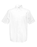 Brusttasche. Fruit of the Loom Oxford Herren Hemd, Kurzarm (3XL) (Weiß)