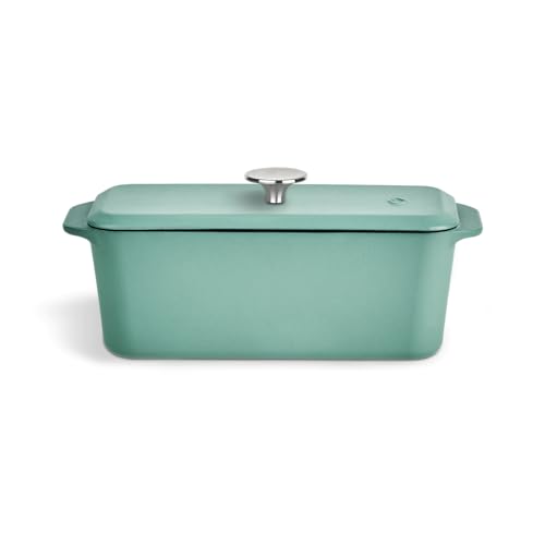 Springlane Kitchen Kastenform Gusseisen mit Deckel 3L, Emaillierte...