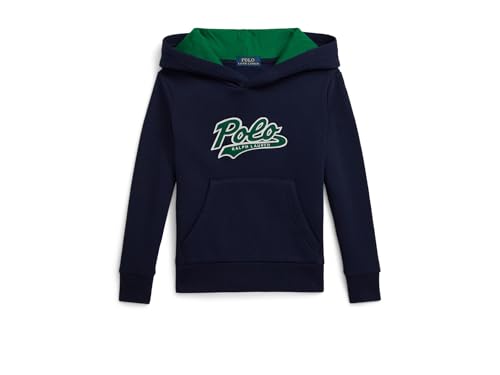 Polo Ralph Lauren Boys Logo Fleece Hoodie (Toddler/Little Kid), Refined Navy, 5, Little Kid