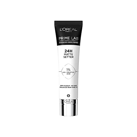 L'Oréal Paris Matte Setter Primer, Make-up Basis für ein Mattes Finish & verlängerte Haltbarkeit des Make-ups, Advanced Derm Primer, Prime Lab, 30ml Cover