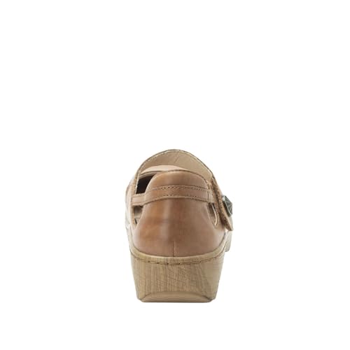 Image of Alegria Women's Onika Leather Wood Grain Mary Jane Shoes
