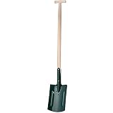 Spaziali di Kadax, patate giardiniere fossa, pala da giardino con manico in legno, pala, pala tomba, picche tombe giardino, pavimenti duri, pietrosi, vanga vegetale (rotonda, mantello a T)