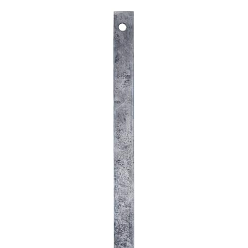 GALBIS | Pletina de 2m para Poste de Arranque | Refuerzo para Vallado | Compatible con Malla Simple Torsión | Acero Galvanizado Resistente