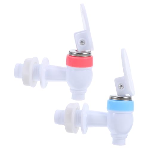 KONTONTY Grifos para Dispensador de Agua 148Mm Válvulas de Repuesto Rojo y Azul para Agua Fría y Caliente Adaptador Plástico Reutilizable Accesorios para Enfriadores