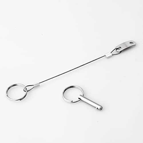 image for Necmetu Quick Release Pin Lanyard 316 Stainless Steel Lanyard Cable Te