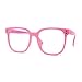 Kid Girls Flexible Rubber Hipster Horn Rim Blue Light Filter Computer Glasses Pink Purple