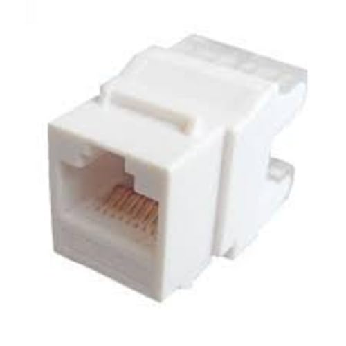 Image of Combo 2 RJ45 CAT6E LAN I /O Network Keystone Jack + Gang Box + Dual Port Face Plate (Pack of 20)