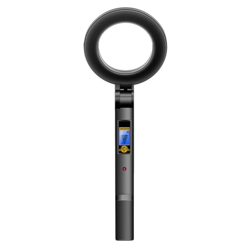 MonoSora DM3005A - Detector de metales portátil de alta sensibilidad con pantalla LCD y múltiples modos de detección, color negro