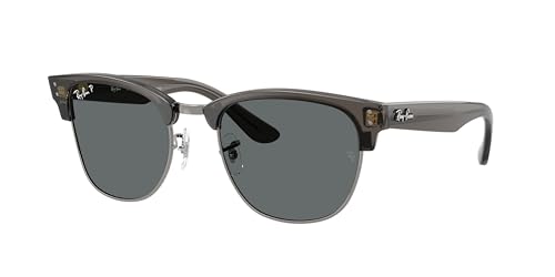 Ray-Ban RBR0504S Sunglasses Bundle: RBR 0504 S CLUBMASTER REVERSE 670781 Trasp. Dark Grey On Gunmetal/Polar Dark Grey Policarbonate Polarized and Universal Anti-slip Silicone Leash