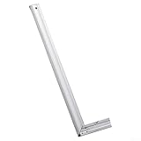 Regla de ángulo recto de acero inoxidable de precisión con métricas y para escalas imperiales y nivel integrado para tareas de construcción, dibujo y medición (30 cm)