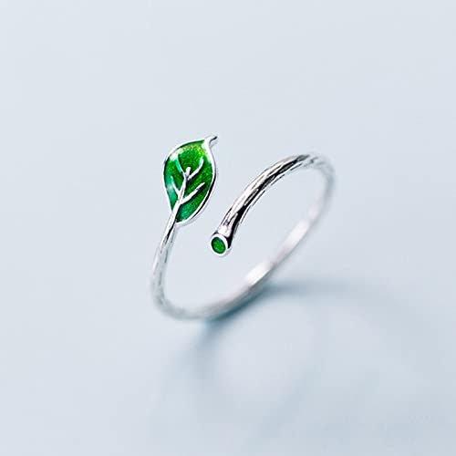 Bague feuilles vertes ajustable : le bijou mode sans souci de taille