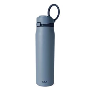 Simple Modern Mesa Loop Water Bottle with Straw | 30oz Cup Holder Friendly Insulated Stainless Steel Bottles for Travel, Sports and School | Deep Dune