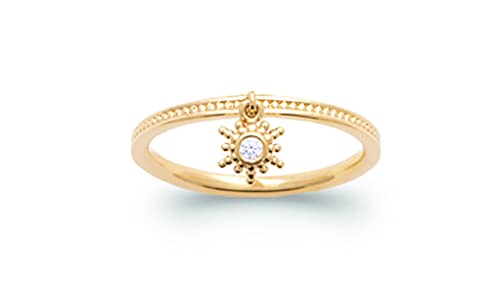 Bague en Plaqué Or Tata Gisèle anti-ternissement avec breloque soleil