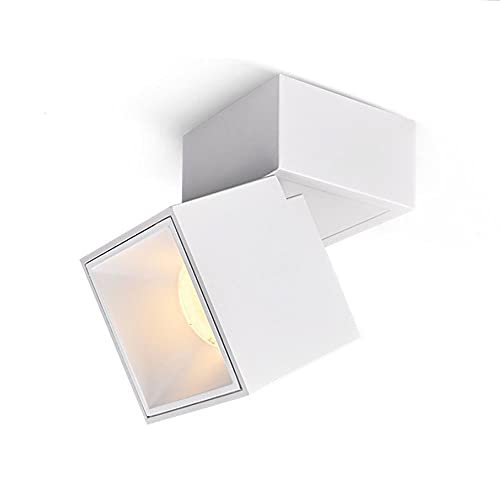 Faretto LED da Superficie Regolabile, faretto d'accento, Lampada da soffitto in Alluminio, faretti direzionali per Soggiorno, corridoio, Isola della Cucina, luci da Galleria