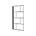 Produktbild Marwell Badewannenfaltwand Bricks 140x80cm schwarz - Duschwand für Badewanne mit 4mm Einscheibensicherheitsglas - Mit Handtuchhalter - hochwertige Aluminiumrahmen