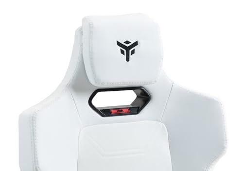 Gaming Chair SHUTTLE PM66 – Sedia da Gaming Ergonomica in PVC e Tessuto con Braccioli 3D Regolabili, Schienale Reclinabile, Cuscini Lombare e Cervicale – Colore Nera e Bianca - Sedia gaming - Immagine 5