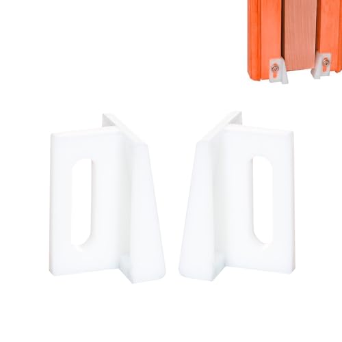10 unidades de guía inferior para puerta empotrada N6950, 1-5/32 pulgadas, montaje en jamba, nylon, color blanco miniatura 3