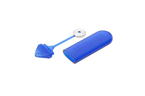 Zilofresh G00102 - Limpiador lingual sin aditivos químicos contra la capa lingual y el mal aliento, antibacteriano, raspador de lengua con cabezal de acero inoxidable, fabricado en Alemania (azul)