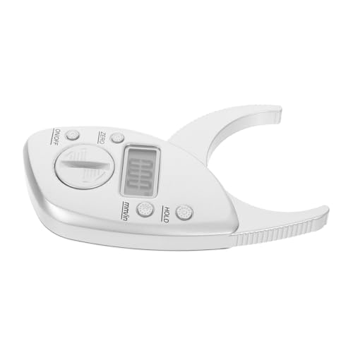 HOODANCOS Medidor Grasa Corporal Digital con Pinzas LCD Plata Herramienta Portátil para Análisis Preciso y Rápido de Grasa Dispositivo Práctico y Duradero para Fitness y Salud