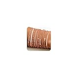 XIANNVXI 10pcs Rose Gold Bracelets Set for Women Rose Gold Chain Bracelet Stack for Women Stackable Figaro Herringbone Paperclip Chain Bracelet Pack