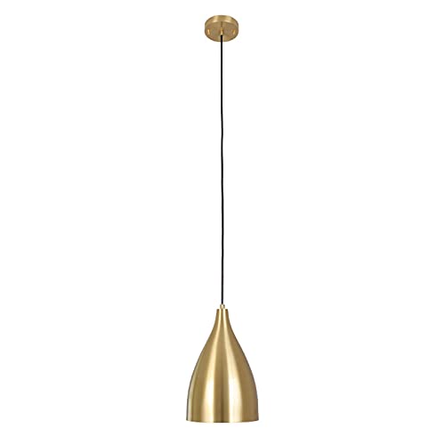 Lustre LED gold à tête unique pour bar et chevet | Suspension chic