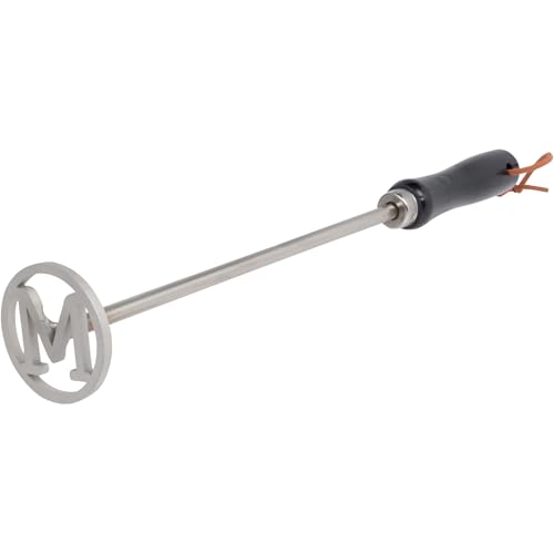 BBQFANS Personalized Circle Branding for Wood, Leather and Grilling | Stainless Steel Branding Iron for Steaks, Burgers and Buns | Custom Letter Brander (M)