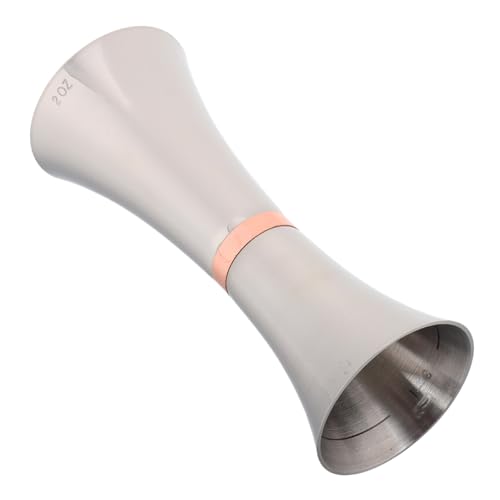 FUNOMOCYA Stylish Hourglass Shape Wine Measuring Device Accurate Stainless Steel Jigger Cup Comfortable to Hold Bar Tool