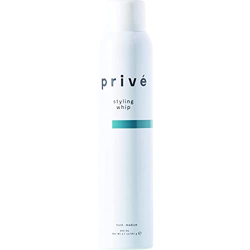 PrivÃ© Styling Whip â€“ Styling & Volumizing Mousse â€“ Incredible Body, Movement, Volume and Shine for Fine and Medium Hair, Curly Hair Mousse (6.7 oz)