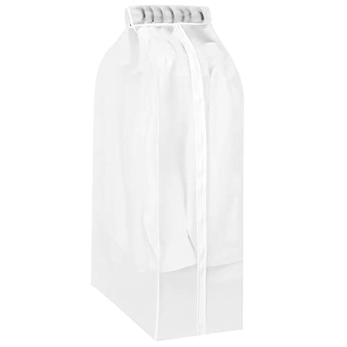 Housse Vetements à Suspendre, Semi Transparentes Housses de Vêtements avec Zip, Housse Manteau Anti Poussière Etanche Réutilisables - pour le Stockage Chemise Costumes Jupe, 60 * 30 * 90cm Cover