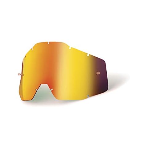 100% RACECRAFT/ACCURI/STRATA Ersatzlinse Spiegel/Smoke Anti-Nebel, Rot , Größe One Size Cover