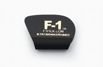 6 F-1 Guitar Picks Black Medium Guage Allparts GP-9040-023