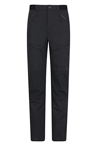 Pantalon de randonnée homme protection UV taille élastique pantalon marche noir