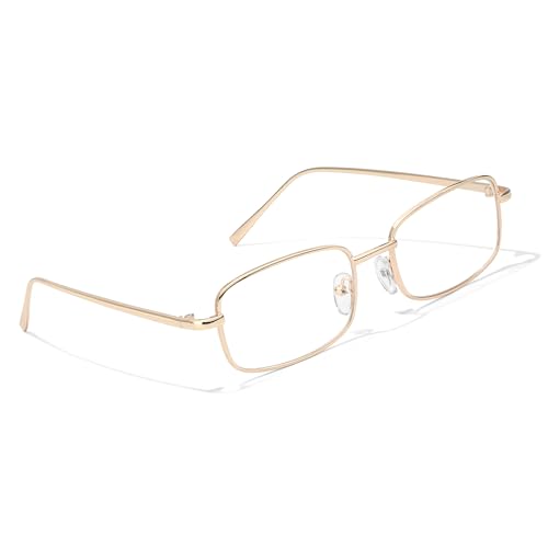 Image of Myiaur Fashion Clear Glasses for Women, Non Prescription Anti-Blue Light Glasses for Screen Protection Rectangle Frame
