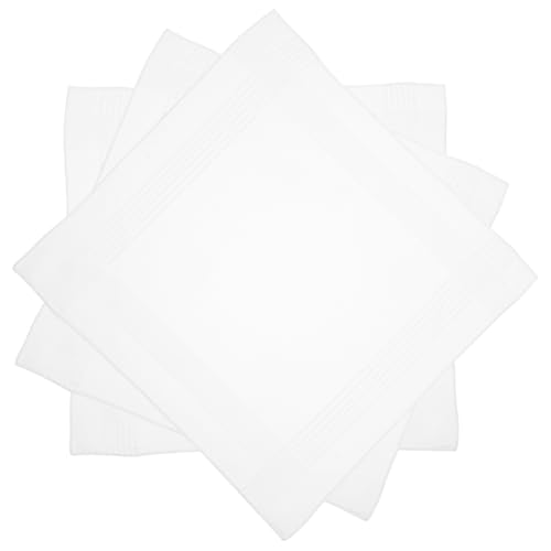 BESPORTBLE Men's Gentleman Bandanas 3 Pack of Large Cotton Handkerchiefs Fashionable Bandanas for Men Women Diy Projects Gentleman's Accessories