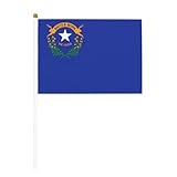 Bandera del estado de Nevada, paquete de 6 y 10 banderas de mano, banderas pequeñas para desfiles, fiestas, bares, cumpleaños
