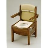 木製ポータブルトイレきらく　FH型　暖房便座付　Ｆシリーズ/ 48731