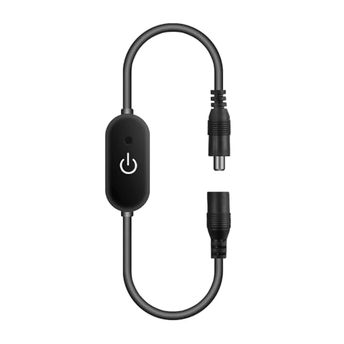 Variateur Tactile LED 12V 5V 3A avec Prise DC Bouton Noir