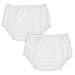 Dappi Waterproof 100% Nylon Diaper Pants, 2 Pack, White, Medium