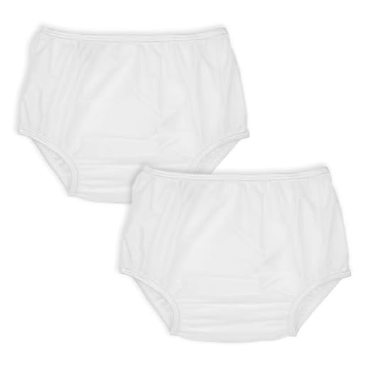 Dappi Waterproof 100% Nylon Diaper Pants, White, Small (2 Count)