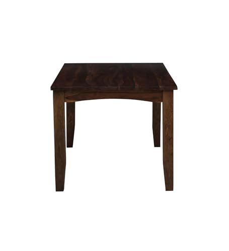 Image of EXCEL HOME 6-Seater Dining Room Set, Solid Wood Table with 4 Chairs and Bench, Provincial Teak Finish with Grey Cushions