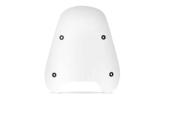CARIZO Bike Fiber Glass Front Windshield (Big) White Compatible with Royal Enfield Classic 350