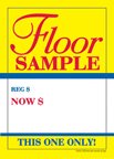 D30FLO  Floor Sample Sale This One Only  Unstrung Drill Sale Tags (No Strings) Small Price Cards - 3 1 2  x 5  (100 Pack) Furniture, Flooring, Business Store Signs