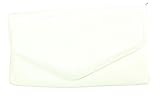 Mit Tragekette 2Store24 Envelope Clutch Lack Damen Handtasche Abendtasche in cremeweiss