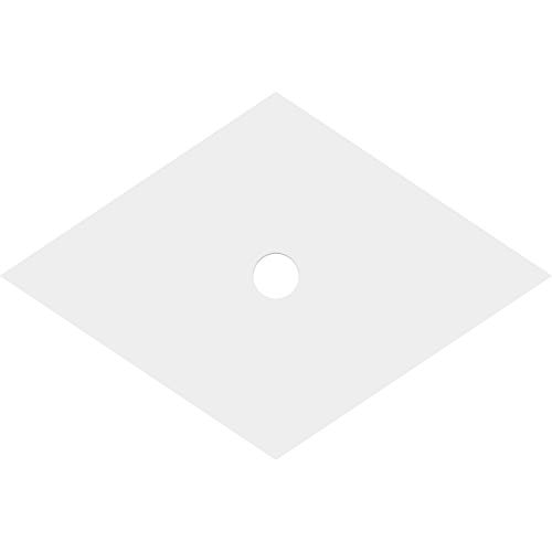 Image of Ekena Millwork CMP12X8DD-01000 Diamond Architectural Grade PVC Contemporary Urethane Ceiling Medallions 12 inchW x 8 inchH x 1 inchID x 4 1 /4 inchC x 1 inchP