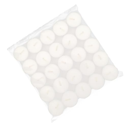 STOBAZA 50pcs Unscented Smokeless Paraffin Wax Tea Lights Candles Hour Burn for Weddings Parties Home Decor Christmas Holiday Celebrations White