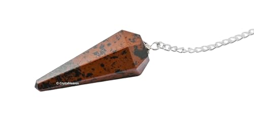 Image of Mahogany Obsidian Pendulum Dowsing Tool - Natural Crystal Pendulum for Spiritual Guidance - Premium Dowser Pendulum for Accurate Divination and Energy Healing - Perfect for Energy Healing and Chakra Balancing - Handcrafted with Precision and Elegance