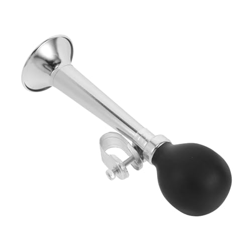 BRIGHTFUFU Loud Metal Bike Horn for Bicycle Use Straight Design Lightweight Compatible with Mountain Bikes Ensures Safety with Distinct Sound