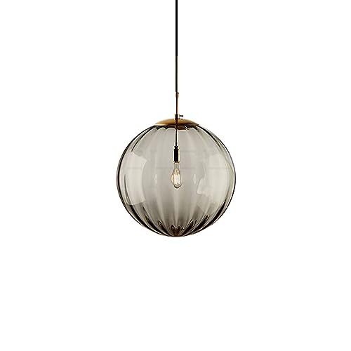 Suspension nordique boule de verre bleu luminaire industriel cuisine