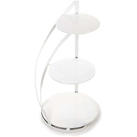 HowHomely Tortenständer 3 Etagen 60x38cm Weiss - 3 Stöckige Tortenständer kuchenständer 3 Etagen - Etagere Torte Hochzeit Cover
