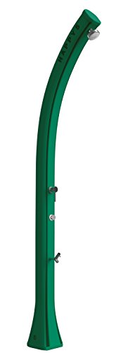 Arkema Happy Beach - Ducha Solar De Exterior Para Jardín, 28 Litros, Mezclador Temporizado Y Fregona De Pies, Color Verde Oscuro